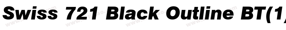 Swiss 721 Black Outline BT(1)字体转换